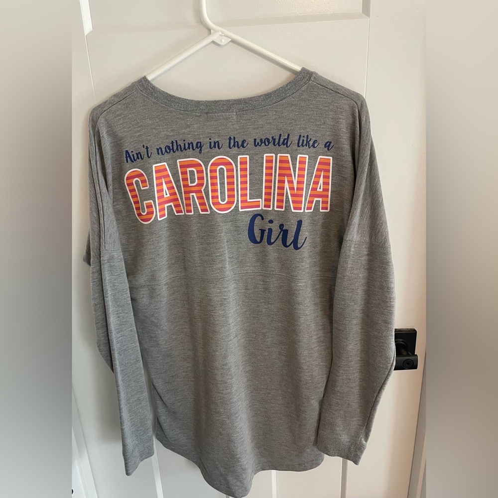 Carolina Girl Gray and Pink Long Sleeve Tee